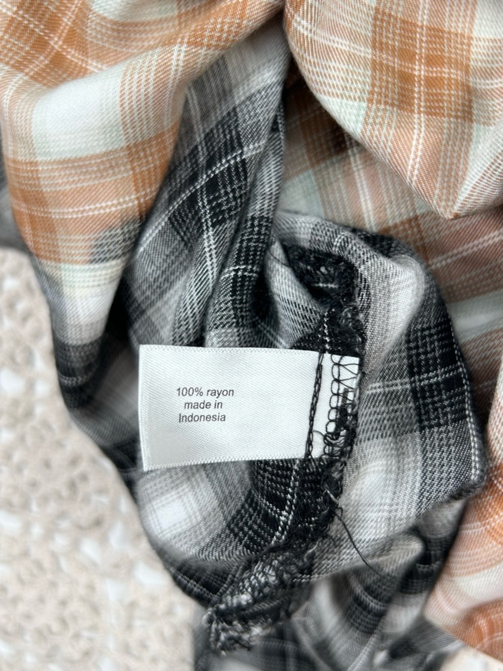 Lane Bryant Women Plaid Button Down 26/28 (size 4x) Custom Graphic Coffee Shirt - Picture 8 of 12